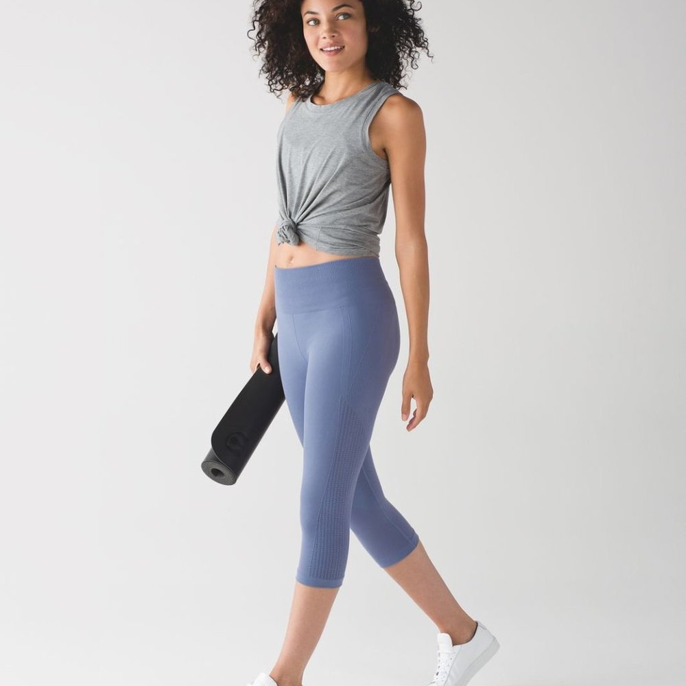 Lululemon Flow & Go Crop Peri Purple